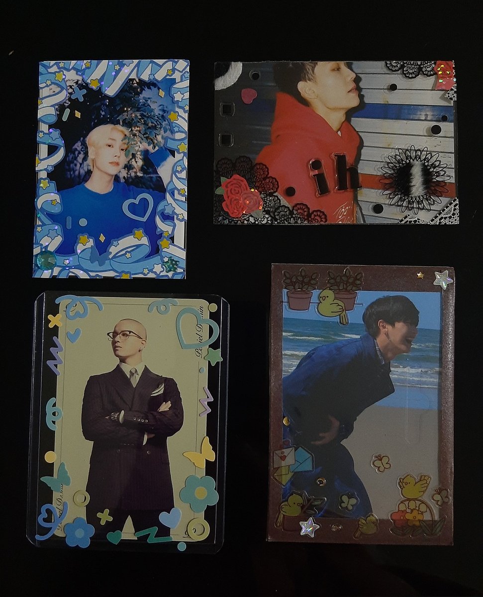 happypilhoon's tweet photo. my collection of btob's decorated polaroids :') 3/4 are official pcs but the one of the top left is printed..! coincidently got maknae line 🥺💗 https://t.co/WxD9Oqv2sD