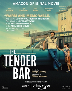 bnagas's tweet photo. Touching performance by #DanielRanieri & #TyeSheridan as young & adult JR, #BenAffleck as uncle Charly, #LilyRabe as JR's mom, #ChristopherLloyd as grandpa. Salute to all cast, crew & director #GeorgeClooney. Feel good & nostalgic. #primevideo https://t.co/71NaUHwLX7