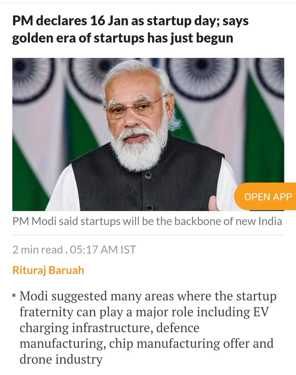 dipti_malani's tweet image. Govt declares 16Jan! National Start-up Day!🇮🇳

PS dont depend on govt for employment,  vacancies n all! Begin with ur own start-up plan. Think different! Be different!👍

#NationalStartUpDay 
#PMModiji 
#BackboneOfIndia 
#GoGlobal