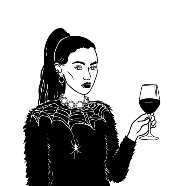 biigstepha's tweet photo. Ever since I saw the @sad_girls_bar project I was obsessed! It tapped into to my feminine energy, and I finally got one! I saw the wine glass and it was a done deal... Plus I think she kind of looks like me🕷️🍷 https://t.co/EJubTjEn2U
