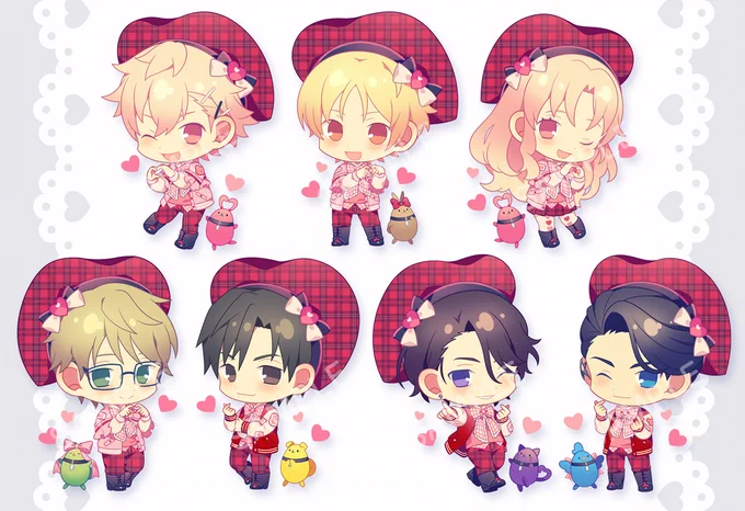 【告知】2022年2月開催『TSUKINOTEI ～Soup Stand～』2月のSDイラストを担当させていただきました🍫♥
タレントさん方のハートファンサと共にお楽しみ下さい✨ 