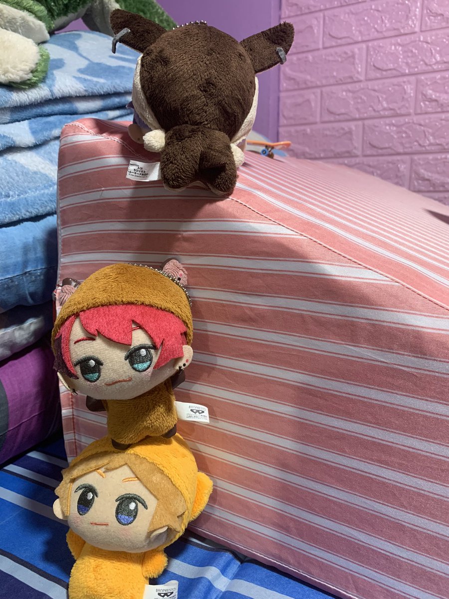 kyu-chan and ten-chan helping me to get my skateboard. go kyu-chan! ٩( 'ω' )و