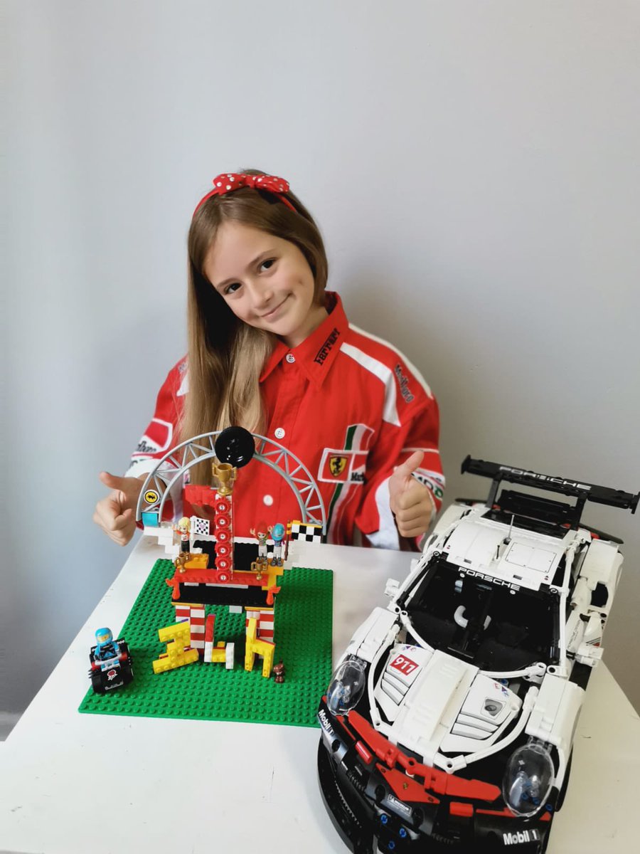 AllersDandre's tweet photo. My 9-year-old  friend made this with the limited blocks she had. She's a massive motorsport fan and dreams of one day making a huge impact in the motorsport world!
Wathcing from PE, South Africa.
@24hoursoflemans 
@LeMansVirtual 
@ScuderiaFerrari 
#LeMansVirtual https://t.co/7S0vQSl07m