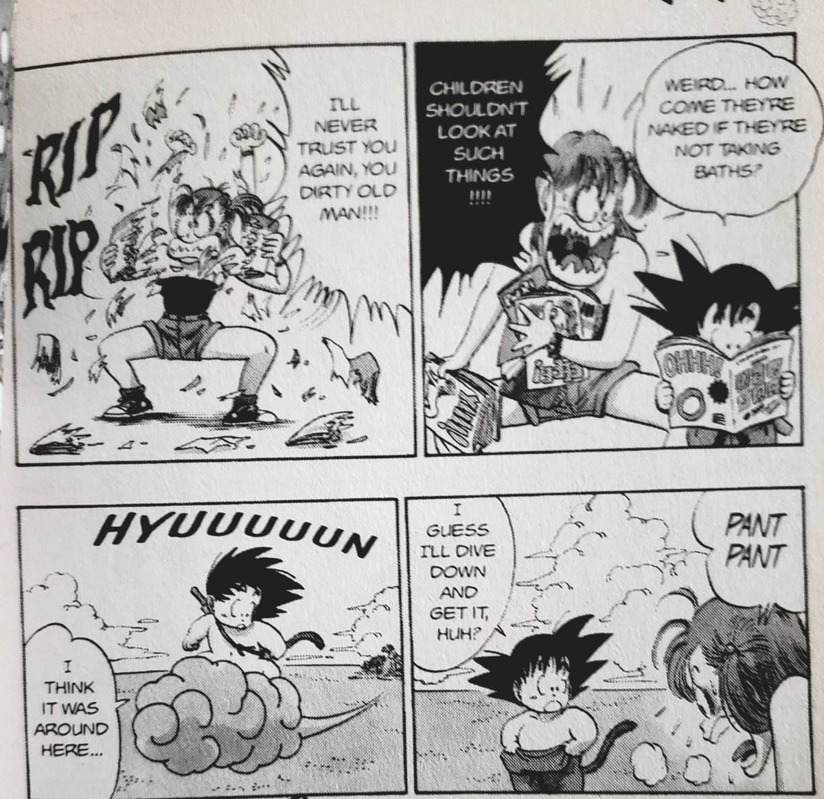 ElisaJGCC's tweet photo. "Weird.. How come they're naked if they're not taking a bath?"

Goku looking at Dr. Briefs adult magazines in Chapter 70 of Dragonball 

#DBQuotes #Goku #Bulma #Dragonball https://t.co/hGLY5X5dVS