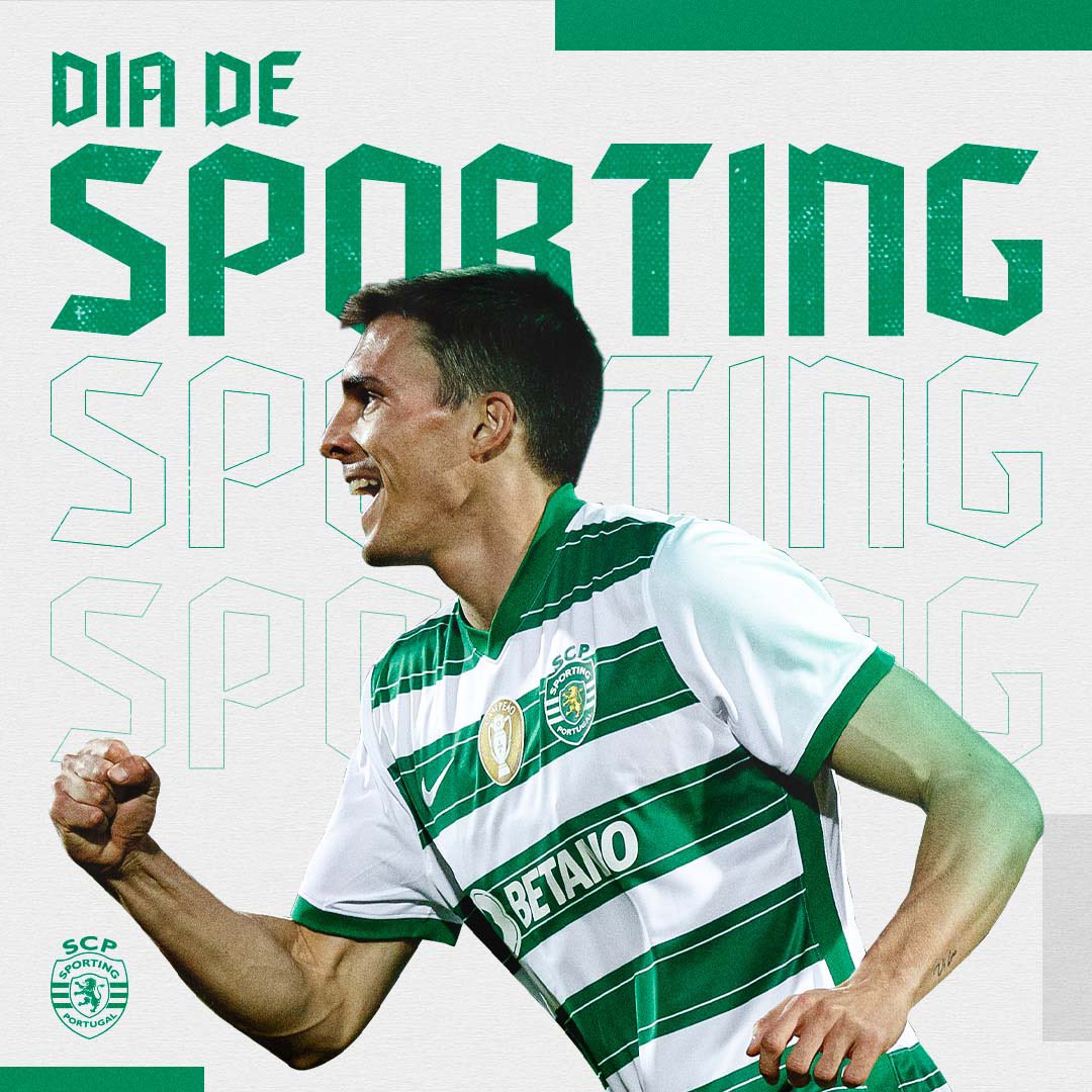 SportingCP's tweet photo. É 𝗗𝗜𝗔 𝗗𝗘 𝗝𝗢𝗚𝗢… 🎶

#OndeVaiUmVãoTodos #DiaDeSporting https://t.co/dhduTDBLvE