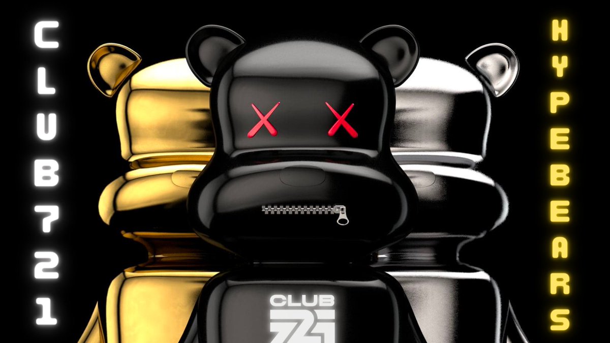 club721official's tweet photo. @hypebearsclub, a 3D hyped bear project with precious metal texture.
  
Whitelist giveaway, to participate:
1. Follow 
@hypebearsclub  
@club721official
 
2. Like &amp; Retweet under the comments
3. Tag a few friends https://t.co/RT1DNqKqsU