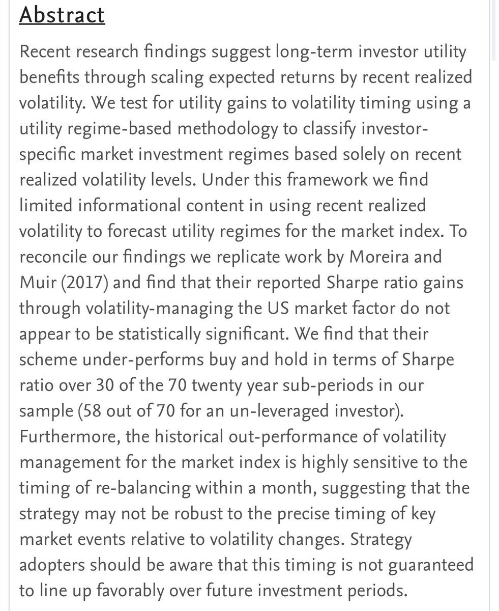 Can Market Regimes Really be Timed with Historical Volatility? (2021)  https://papers.ssrn.com/sol3/papers.cfm?abstract_id=3832340