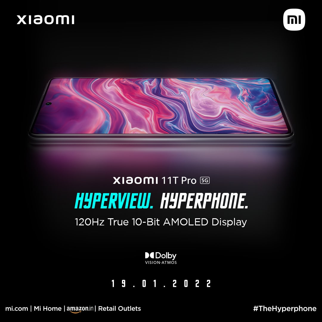 batchumalli's tweet image. #HyperPhone for #HyperPerformers🤩👊
Launch: 19th Jan,2Noon 

🎧#HyperSound-Harman Kardon, Dolby Atmos&amp;amp;HiRes Audio
📱#HyperView-120Hz True 10Bit Amoled Display
🚀#HyperSmooth-SD 888 5G
📸#HyoerVisual-108MP TriplePro Cam
⚡#HyperCharge-120W Charger

#Xiaomi11TPro❤️ #TheHyperPhone