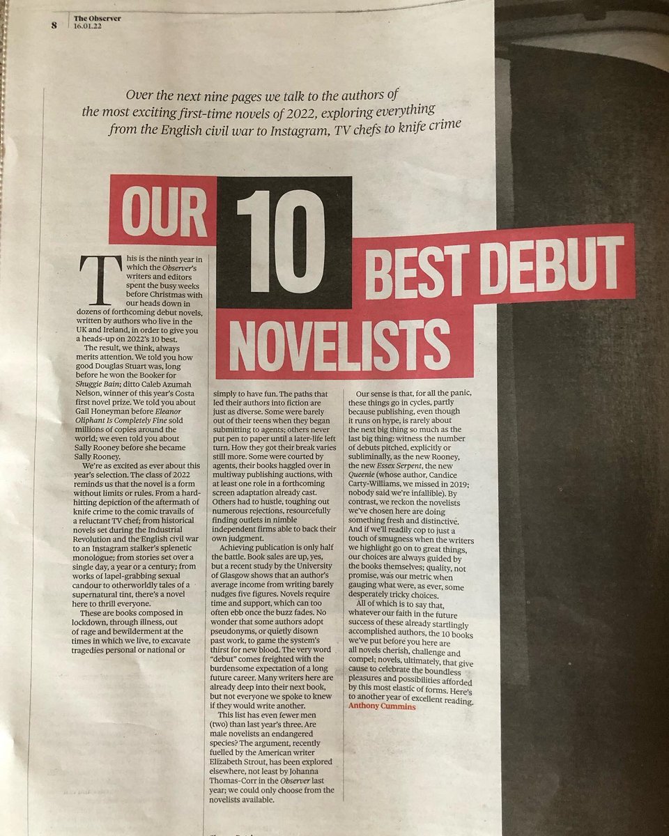Alison_Edits's tweet photo. A truly excellent way to start a Sunday is by seeing three @BloomsburyBooks authors picked for the Observer’s annual 10 Best Debut Novelists! Hurray for the brilliant @KennedyLoulou, @LaJohnJoseph and especially our very own @rosieandrews22 🐍 🐍 https://t.co/oLITMtIjPn