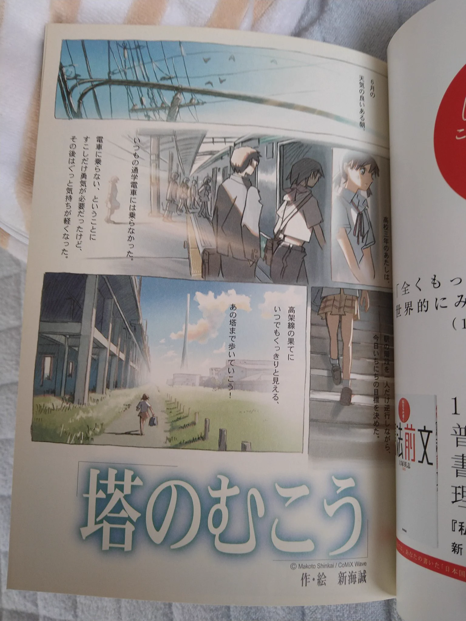 @fukku7010gmail1 新世界で新海誠監督の描かれた漫画「塔のむこう」を彷彿させるお話ですね！ 