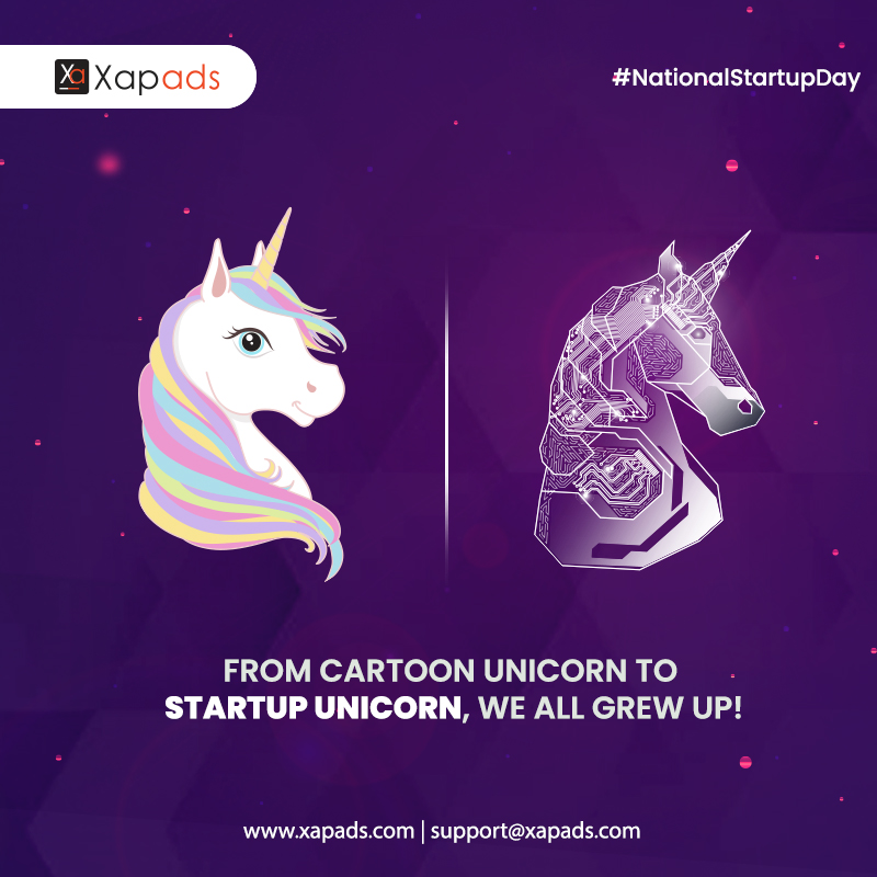 xapads's tweet photo. Celebrating India’s 1st #NationalStartupDay.

Salute to those who believed in their idea and built a unicorn.

#Xapads #StartupDay #entrepreneurs https://t.co/NqOmwHGbMk