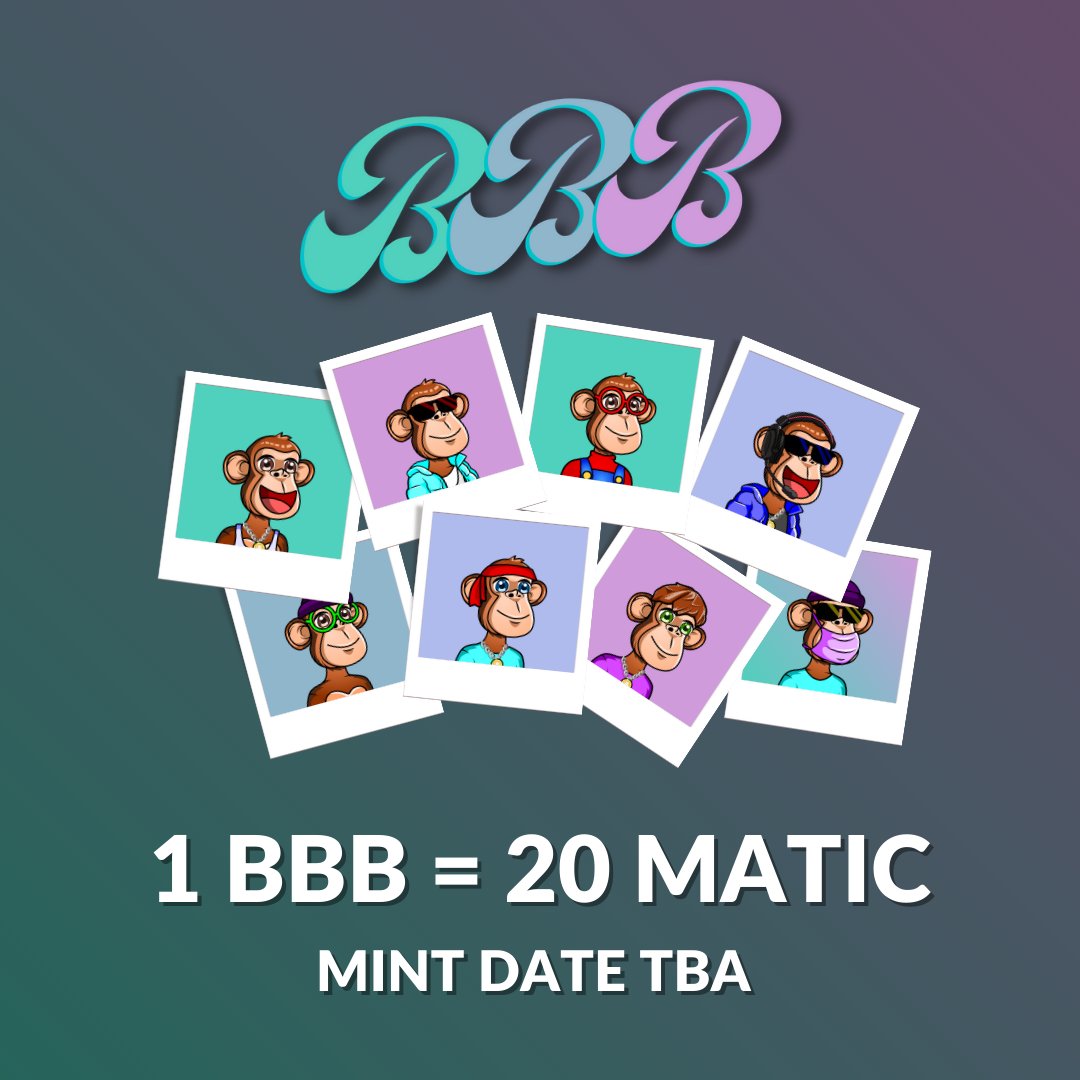 BBBonobos's tweet photo. Beach Ballin' Bonobos is a collection of 9999 Bonobos generated from over 200 traits!

#BBB will be available to mint through our website on the polygon network and your NFTs will be immediately viewable on @opensea 

Stay tuned for exciting announcements!

Follow @BBBonobos https://t.co/wysY7EYkiG