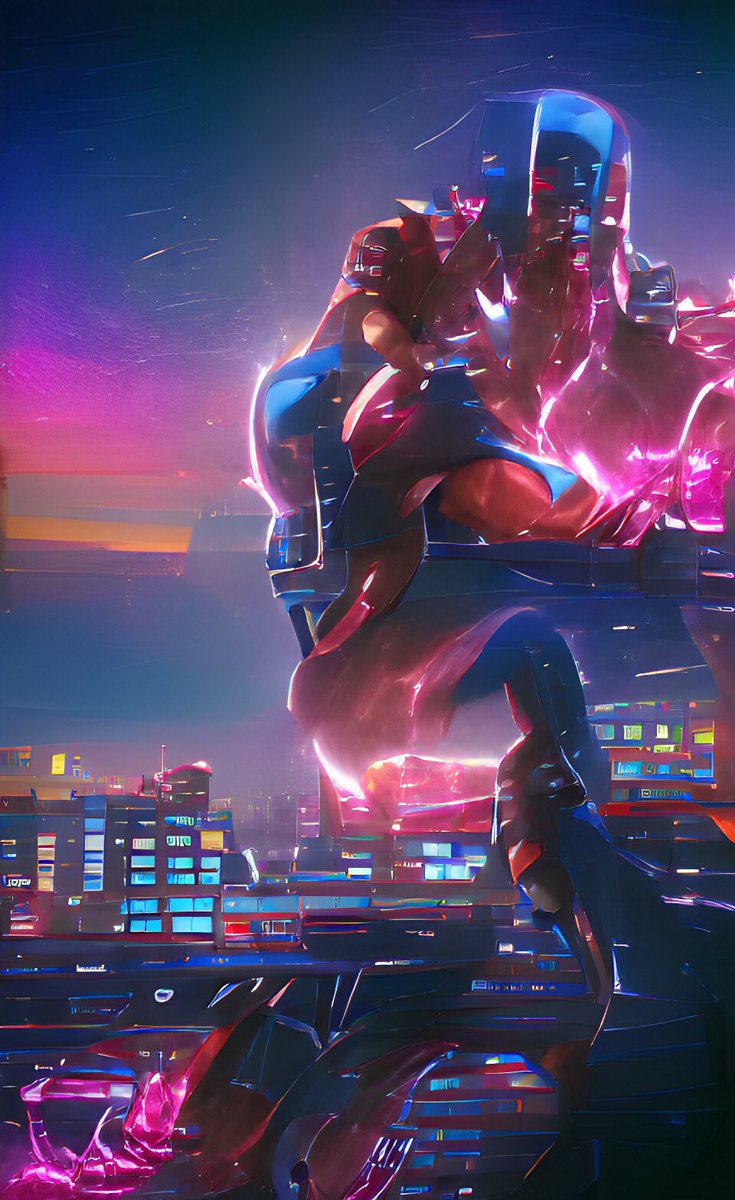 AIgenerateART's tweet image. Art name: Le celeste
Art style: Synthwave
Prompt: Marvel