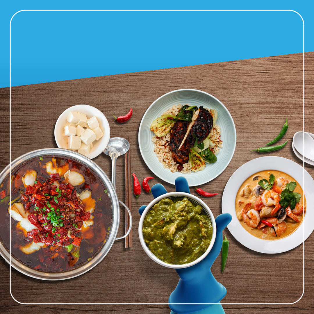 BFCBahrain's tweet photo. It's International Hot &amp; Spicy Food Day! Which famous spicy dish is your favorite?
1. Tom Yum Soup
2. Phaal Curry
3. Sichuan Hot Pot
4. Jerk Chicken

#HotandSpicyFoodDay #Hot #Spicy #SpicyDishes https://t.co/ApHQxU52rf