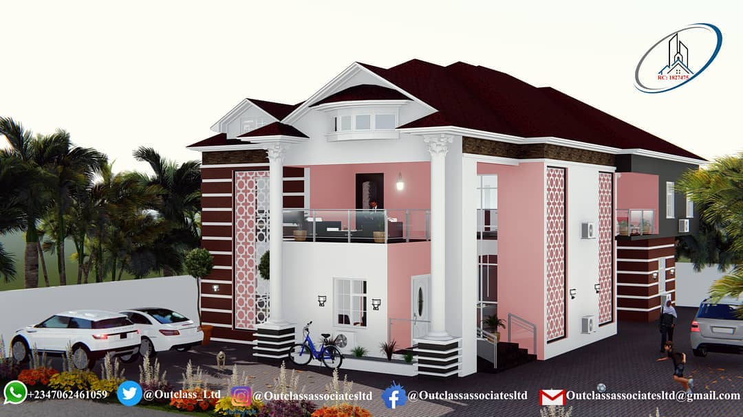 Outclass_Ltd's tweet photo. A 5-bedroom duplex, 2 sitting rooms, specious kitchen and store, laundry, dinning, prayer room, walk-in closet and Study room on 22m×28m plot of land. All rooms ensuite https://t.co/8eEps25gAL