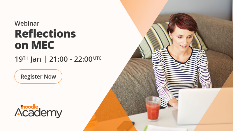 moodle's tweet photo. Want to learn more about the Moodle Educator Certification Program? You have a few days left to register ⬇️ 
Register now for the Reflections on MEC webinar on 19th Jan 21:00-22:00 UTC!
https://t.co/9PIgGikCQS https://t.co/DOS5vNKN8J