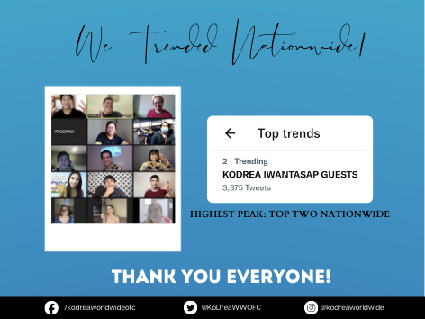 KoDreaWWOFC's tweet photo. Thank you to everyone for joining our twitter party for today! See you tonight on Kobie Break.
KODREA IWANTASAP GUESTS
#WeStanASAP
#KoDrea https://t.co/Ri0Lq20ILc