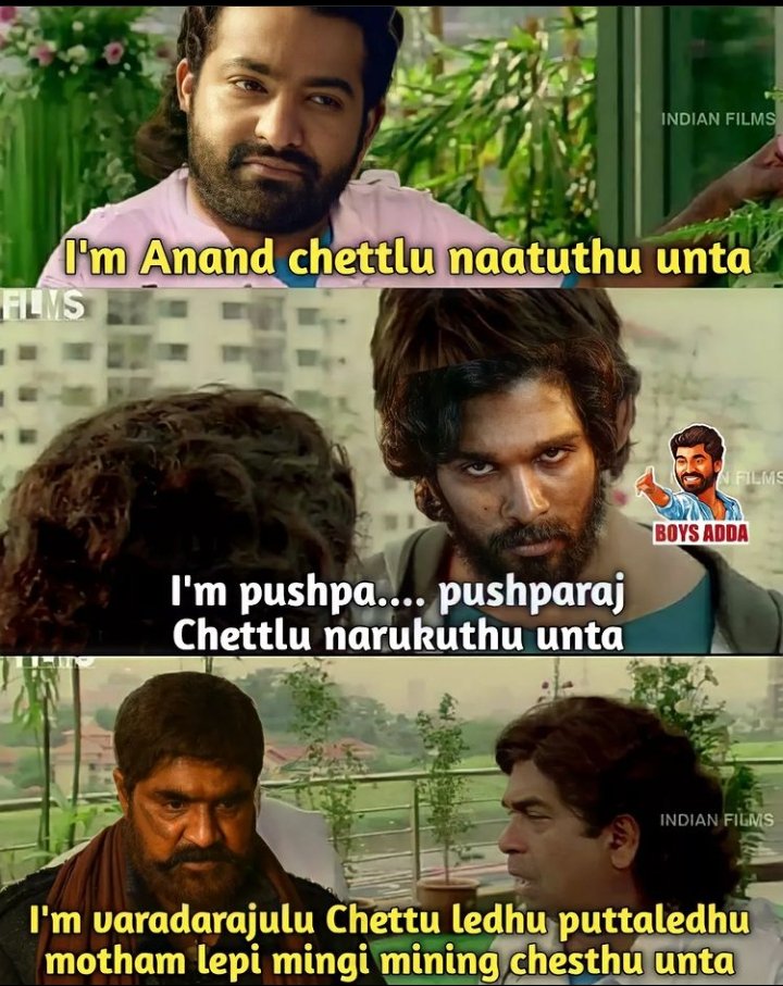 2898AD's tweet photo. Anand - Afforestation
#PusphaRaj - Deforestation
Varadarajulu - Drilling
😹😹😹 https://t.co/5iXtsBSQK9