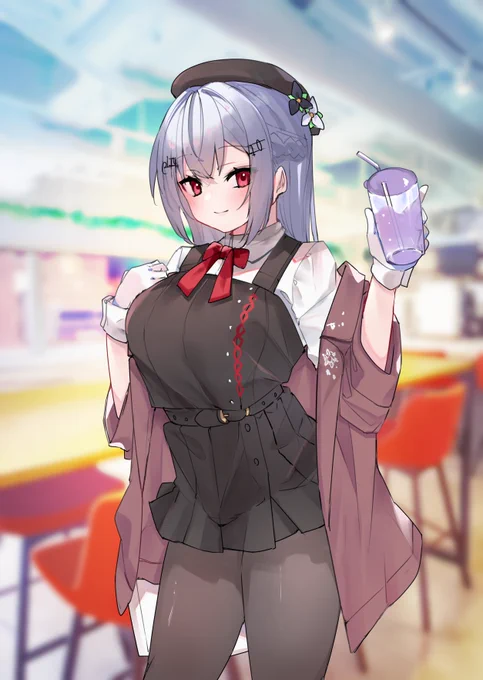 #はかせレポート 

配信で「制服みたいだけど制服じゃない服が好き」的な話をしていたので、いつか初期衣装のアレンジ服とか実装されないかな～という感情。

二枚目はクリップスタジオくんのアルティメットめちゃ便利背景素材をオフにしたやつ 