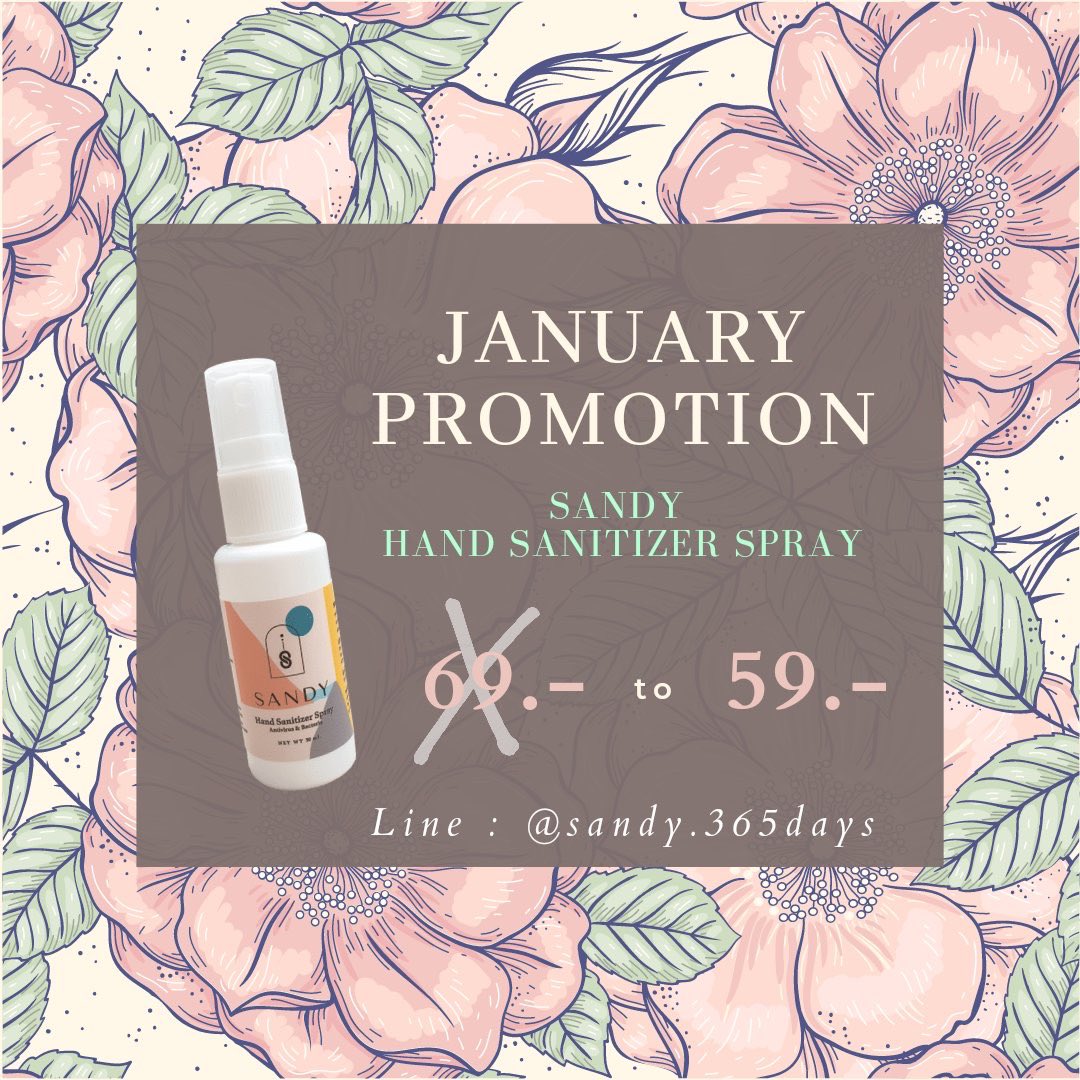 Am_Pumpui's tweet photo. Sandy Hand Sanitizer Spray ☺️ แบบพกพา(ขวดกลม 30ml.) Alcohol 79% เด็กใช้ได้ ปลอดภัย 100%, Food grade : Premium Quality
🤍ฆ่าเชื้อไวรัสและแบคทีเรียได้ถึง 99.9%
🤍ไม่เหนียวเหนอะหนะ, กลิ่นมิ้นท์หอมสดชื่น, #บัวนลินทิพย์ 
Line : @sandy.365days (มี@)
**ทักแอดไปนะคะ แอดพร้อมตอบค่ะ 🙏❤️ https://t.co/Ts3HjsPp0s