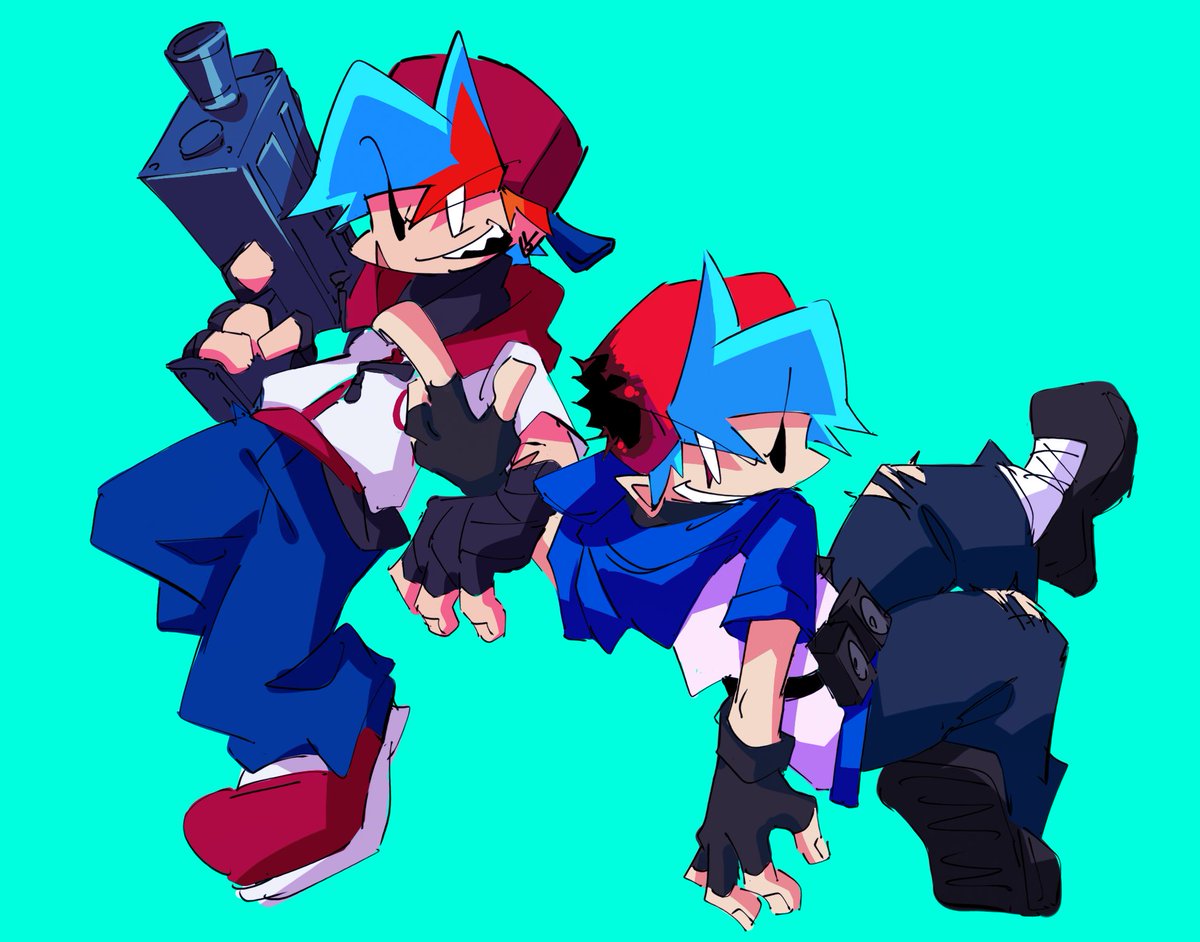 Just because they both have white eyes and are symmetrical.
(Even though the reasons for the appearance of white eyes are different)

#mondayduskmonolith