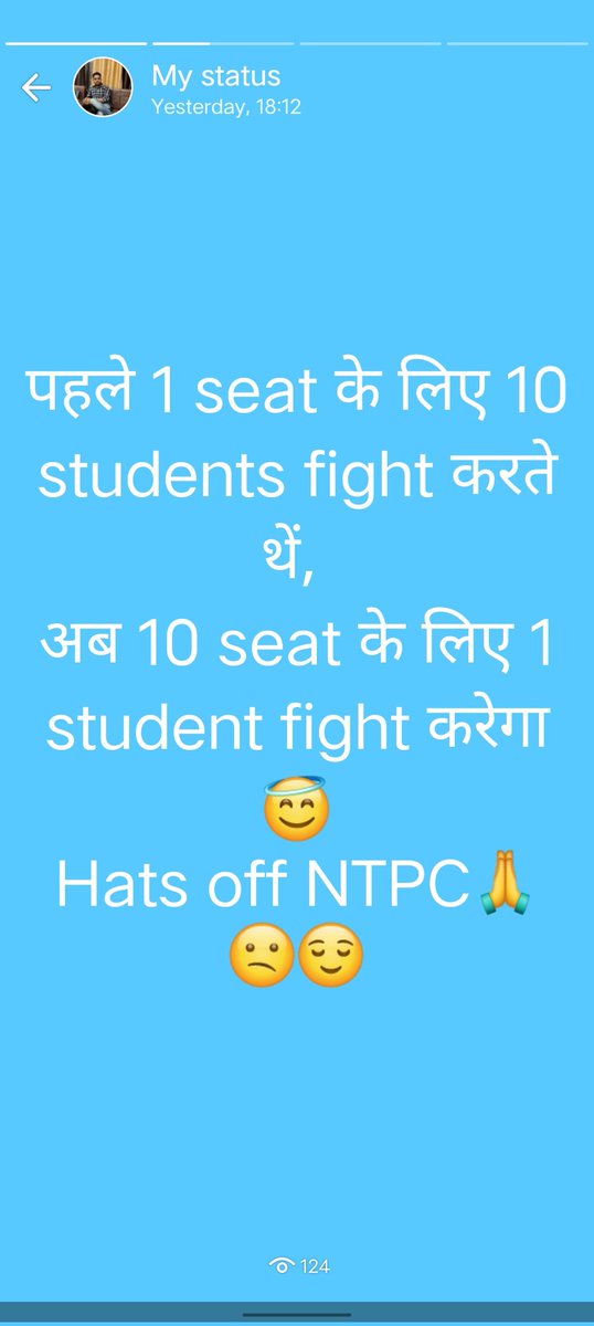 anumesh1997's tweet photo. #RRBNTPC_Scam
We demand REVISED RESULT. Make CBT1 QUALIFYING and not DECIDING stage.
Students appeared to pass the CBT1 exam and not to prove their MERIT in CBT1.Publish NTPC IMPROVED RESULT.
Gross INJUSTICE. 
@RailMinIndia @AshwiniVaishnaw
@PMOIndia
 #RRBNTPC_Scam https://t.co/CJNycx5XMF