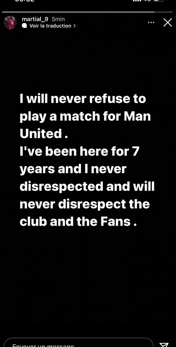 sistoney67's tweet photo. Anthony Martial responds to Ralf Rangnick. https://t.co/oQNB7bdwmP
