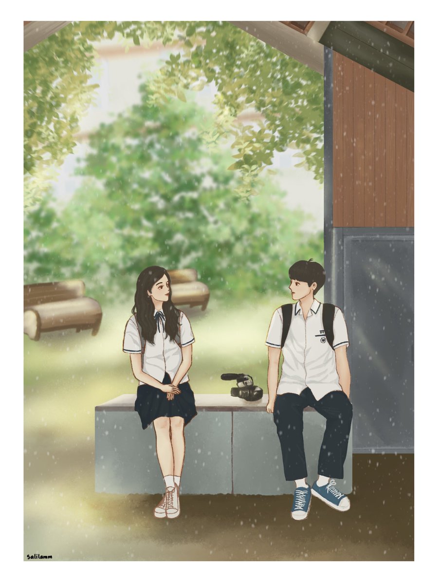 salilamm's tweet photo. Something green🍃💚

#OurBelovedSummer #ChoiWooShik #FANART #illustration #kdrama #KimDami #procreate https://t.co/APtOZMkFvX
