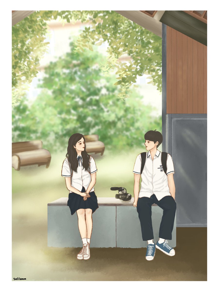 salilamm's tweet photo. Something green🍃💚

#OurBelovedSummer #ChoiWooShik #FANART #illustration #kdrama #KimDami #procreate https://t.co/APtOZMkFvX