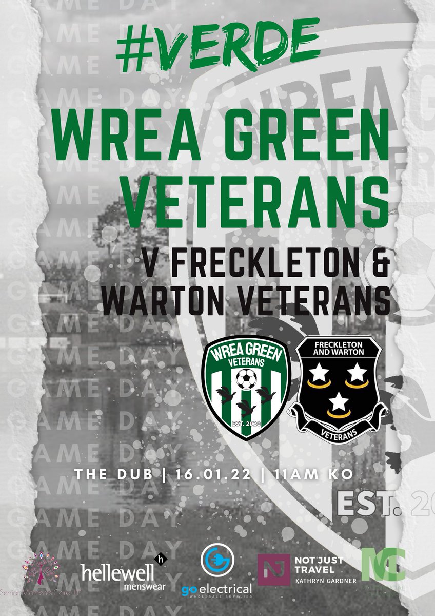 After a near two month hiatus, The Mighty Ducks are back on The Dub!

Today we take on <a href="/FreckVets/">Freckleton & Warton Vets</a> in a game that always entertains. 👏🏻

⚽ - <a href="/FreckVets/">Freckleton & Warton Vets</a> 
📍 - The Dub, Wrea Green
📆 - 16.01.22 (11am KO)

#VERDE