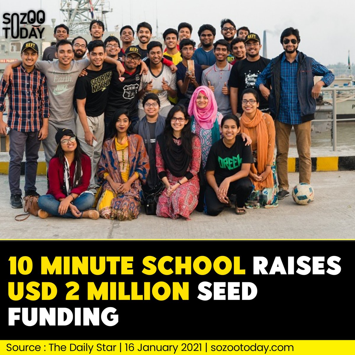 SozooToday's tweet photo. Online educational platform 10 Minute School has raised $2 million in seed funding from Surge, Sequoia Capital India's rapid scale-up programme, to increase investment in product and technology.
#Bangladesh #10MinuteSchool #10MS #SozooToday https://t.co/9AV7T3wplA