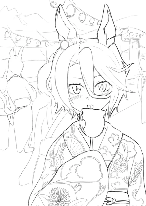 タイシンと祭りに行きたい!!
 #ウマ娘  #ナリタタイシン 
