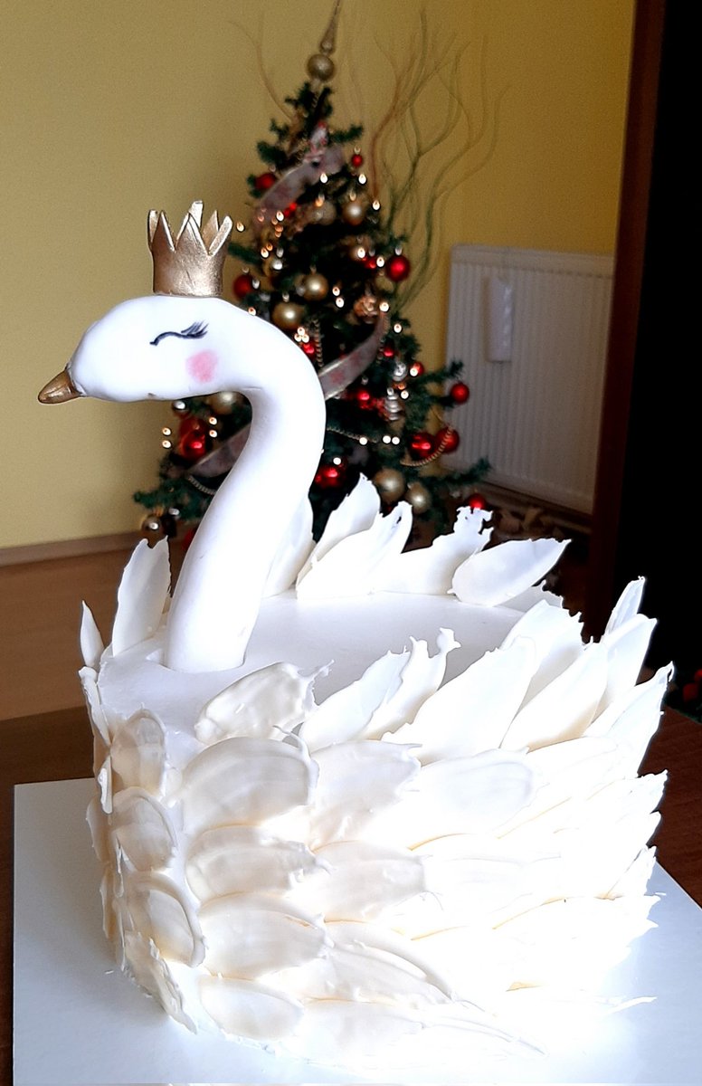 MirjanaMilorad3's tweet photo. Slatki labud sa krilima od čokolade
#labud #cake #sweet https://t.co/WXDtkbElg6