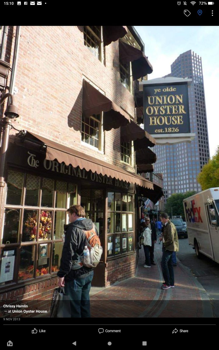 ChrissyBlogger's tweet photo. I have loved discovering #History on my travels over the years - especially when it's combined with #Food! The famous #UnionOysterHouse in #Boston, USA, was established in 1826. The Kennedy's had their own booth &amp; the exiled King of France gave language lessons here! #Travel https://t.co/lfyKXQRwBt