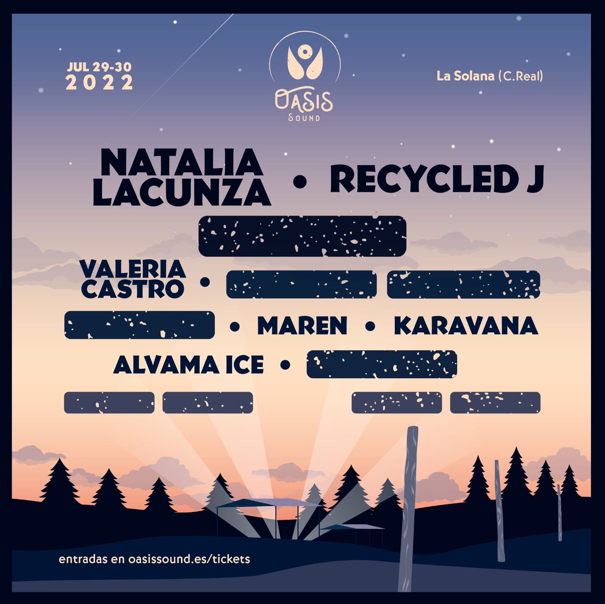 Segundo avance del cartel completado!🥳 Todos estos artistas y muchos mas  te esperan este 2️⃣0️⃣2️⃣2️⃣ en La Solana Cárgate de energía positiva 🔋 y  vive una experiencia única con nosotros 😁 https://t.co/EmbemEOI2K