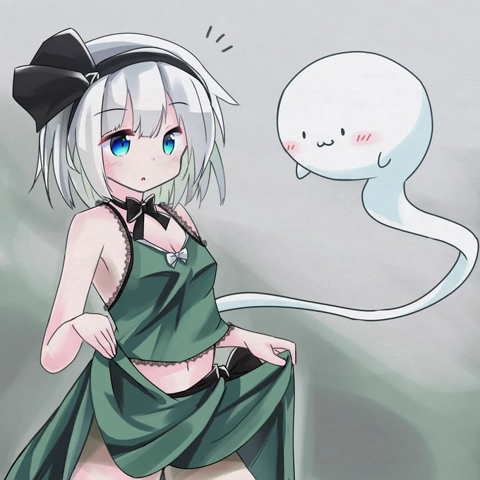 昔描いた浮世絵風味じゃない方 #魂魄妖夢 