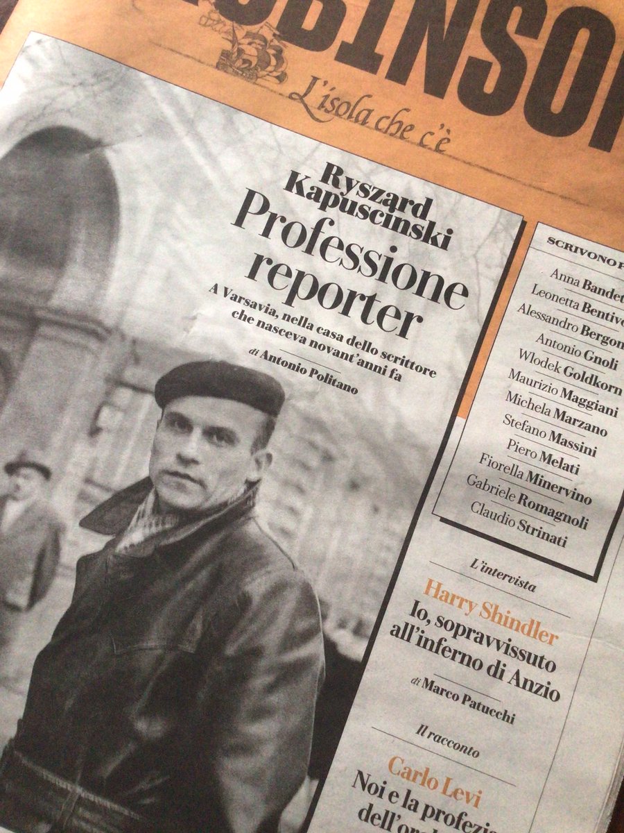 Il cinico non è adatto a questo mestiere… ricordando il grande Kapu con <a href="/Robinson_Rep/">Robinson di Repubblica</a> #kapuscinski