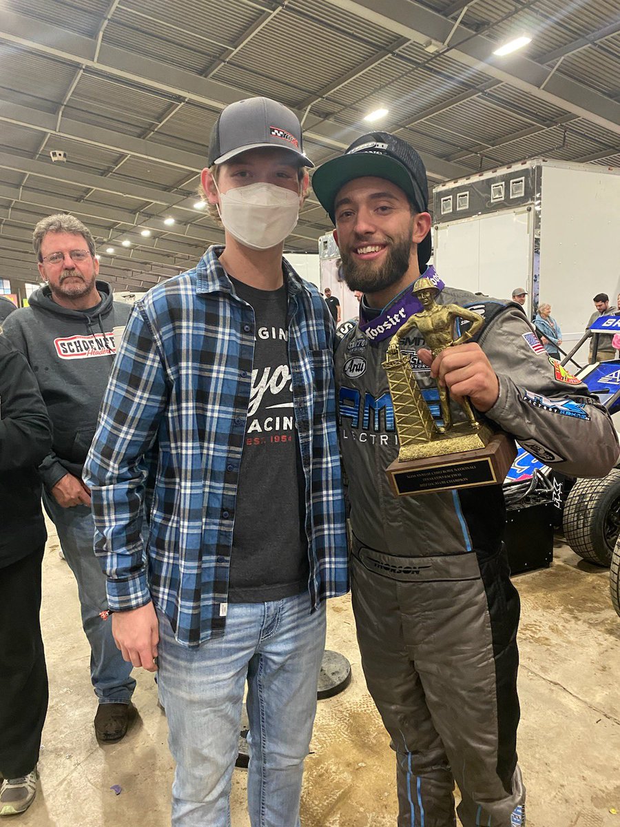 This one means a lot to me! Love this kid, and soooooo happy I can be standing next to him! Love you bud, keep strong and I’m ready for you to be back in the car! <a href="/DaisonPursley/">Daison Pursley</a> 

Helllll ya we just won chiliiiiii Bowl!!!!    <a href="/cbnationals/">Chili Bowl Nationals</a>