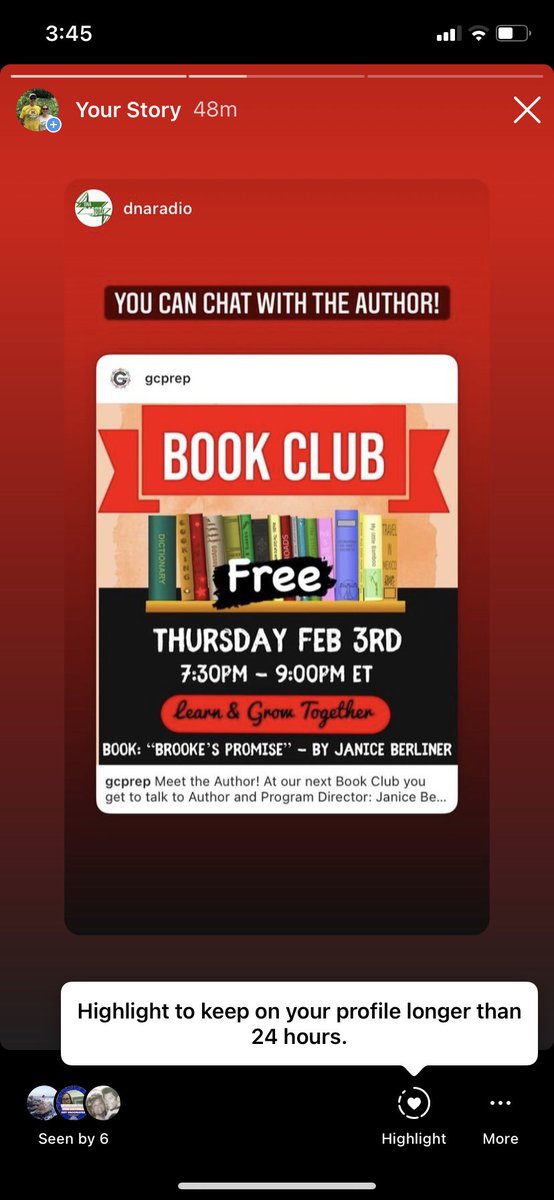 janice_berliner's tweet photo. Please join us! Thanks to GC Prep, I have a chance to chat about my novel, Brooke's Promise. It has genetics, yes, plus family secrets and drama, hope, and reconciliation. Come here all about it!
#GCPrep #writingcommunity #readingcommunity #indieauthor https://t.co/DnEk4Erkai