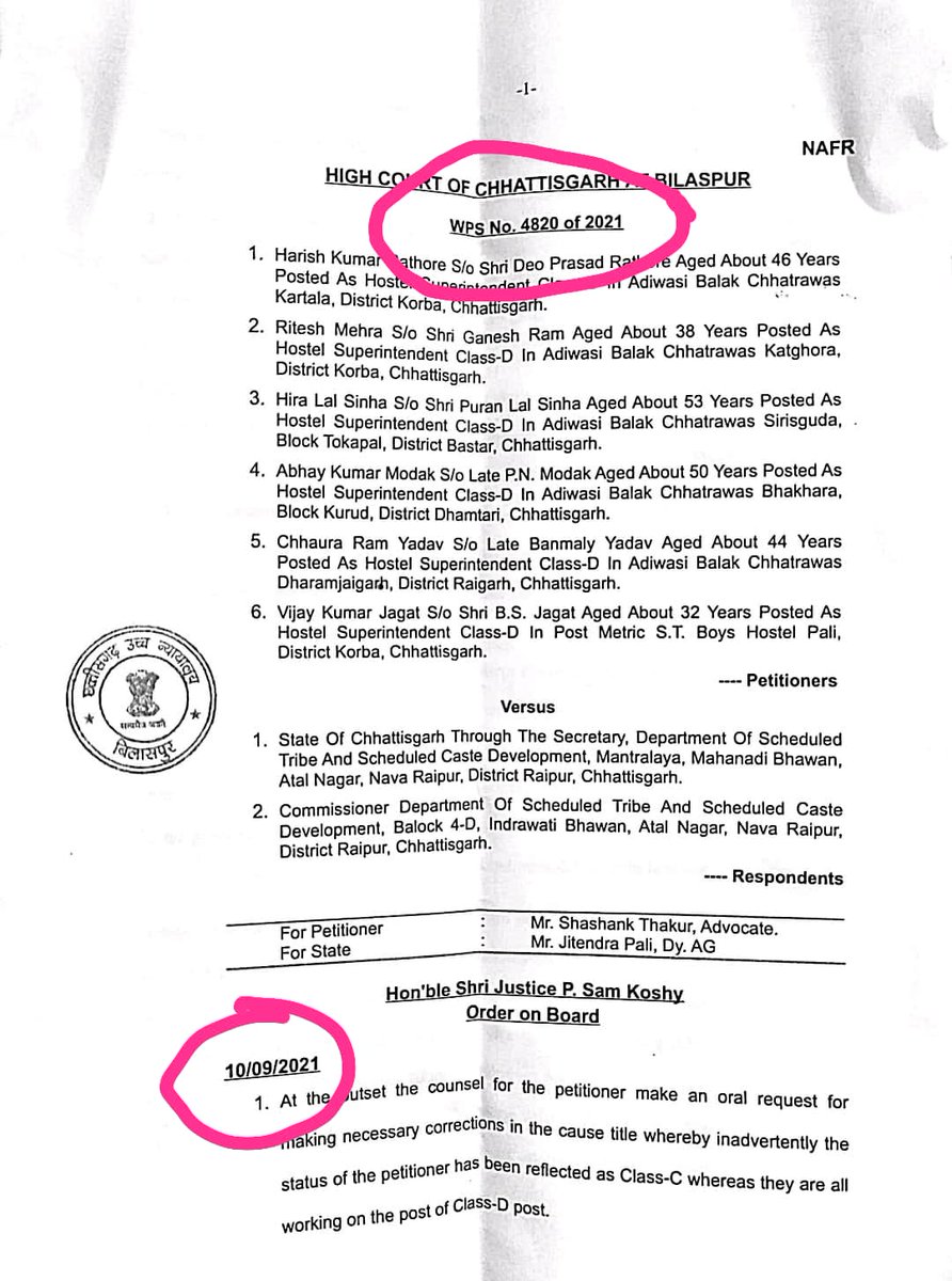 Jhunu_rs's tweet photo. #Promotion_Hostel_Superintendent 
@TribalCgGov denied Highcourts order, means comes under contempt of court Act 1971
@rashtrapatibhvn
@GovernorCG
@ChhattisgarhCMO
@Drpremsaisingh 
@shammiabidi 

If anyone get promoted in 3yrs,then why these person not after having more than 6yrs https://t.co/FuxCC9qbrj