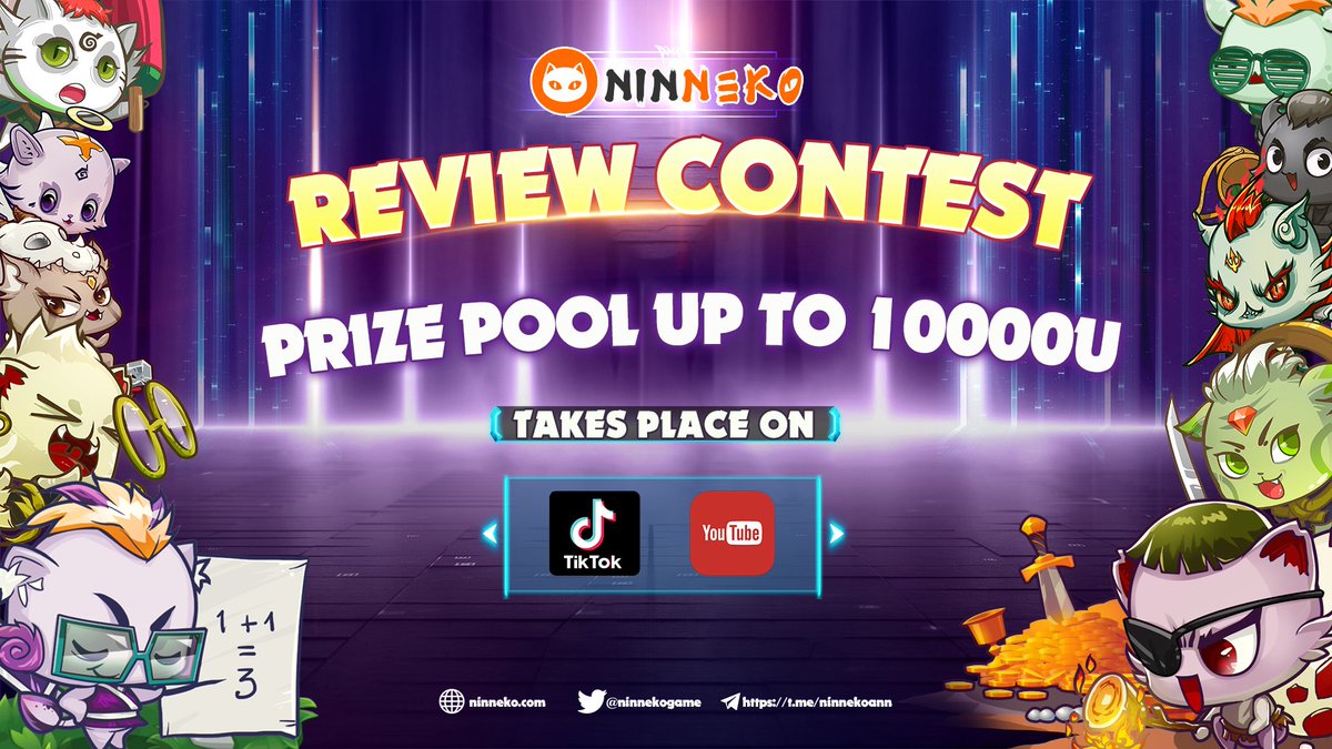 🔆MAKE NINNEKO REVIEW VIDEOS - WIN VALUABLE GIFTS🔆
TOTAL REWARD POOL UP TO $10K

The contest will be open for two platforms: Youtube, Tiktok.

Details of the rules and registration to participate here (read the rules and fill the registration form):
forms.gle/UMRsRzZsdqxh9a…
