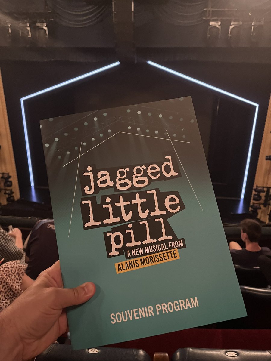 timian77's tweet photo. Always exciting to get back 2 the theatre. Jagged Little Pill was such a nostalgic &amp; current musical adventure. #JaggedMusicalAu @jaggedmusical @Alanis 🙌🏻 https://t.co/l2IHEVpi8o