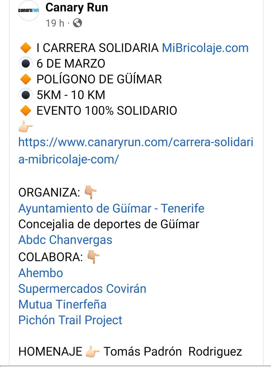 ¿Te ACTIVAS?
Abierto el plazo de inscripción.
canaryrun.com