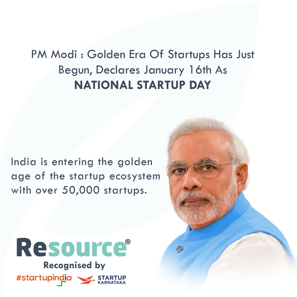resource_earth's tweet photo. Startups are BACKBONE of new India

@narendramodi @startupindia 
#startups #startupindia #StartupDay #NationalStartupDay https://t.co/WunGzS2oCi