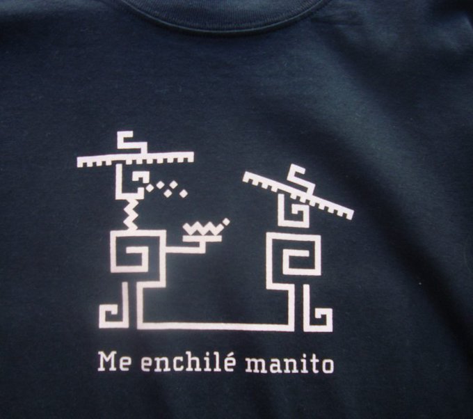 tee-shirt Oaxaca : deux petits bonhommes, l'un : "me enchilé manito"