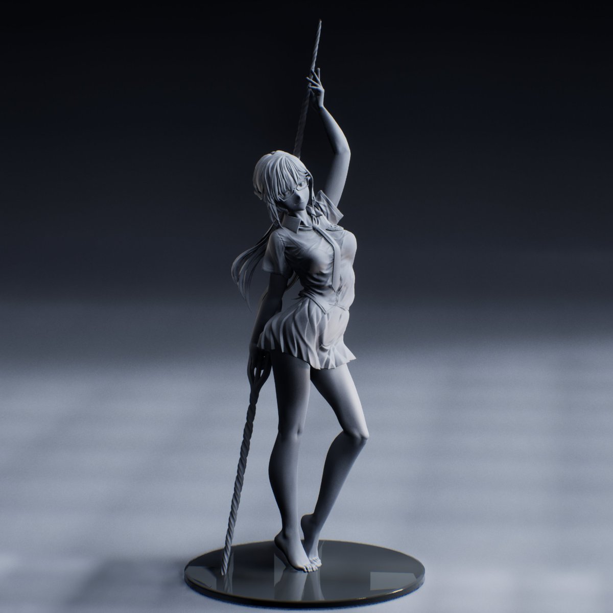 ヴィレの槍と真希波・マリ・イラストリアス　1/7ガレージキット　干潟為四 干潟為四 ヴィレの槍と真希波・マリ・イラストリアス ガレージキット