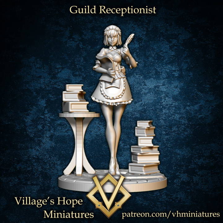 warfigure's tweet photo. Guild receptionist | Sexy young maid | Scribe &amp; bookpiles
Pinup mini by warfigure https://t.co/i1VtVOZCc6 via @Etsy
*best* quality prints 🎲⚔️♟ by @warfigure
💰save 25%💰with January sale minis
Create your #ownnarrative for  #TTRPG #tabletop #Frostgrave #Malifaux #dndminiatures https://t.co/kdJH8aKYFS
