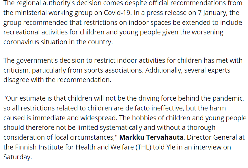 RT @backtolife_2019: Avi: No Covid restrictions on children's activities in Helsinki region
https://t.co/gVVmccZ2Fx https://t.co/w3vCfuIS4k