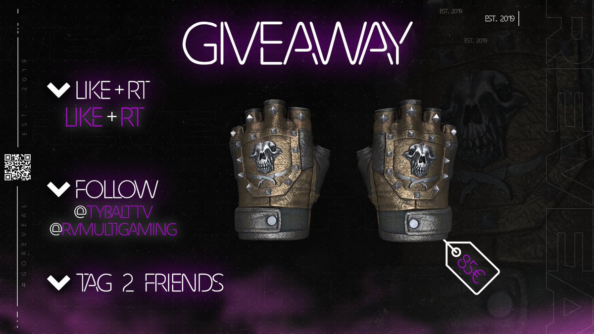 🔥CS:GO GIVEAWAY🔥

Bloodhound Gloves | Bronzed (FT) ~85€

Zur Teilnahme einfach:
👥2 Freunde markieren
🔁Retweeten
💟Liken
✅<a href="/RVMultigaming/">Reveal Multigaming</a> und <a href="/tybalTtv/">Mr.T</a> folgen

🔥Das Giveaway endet in 14 Tagen!🔥

#GoReveal #Giveaways #CSGOGiveaway #csgogiveaways #csgoskins #csgo #Gewinnspiel