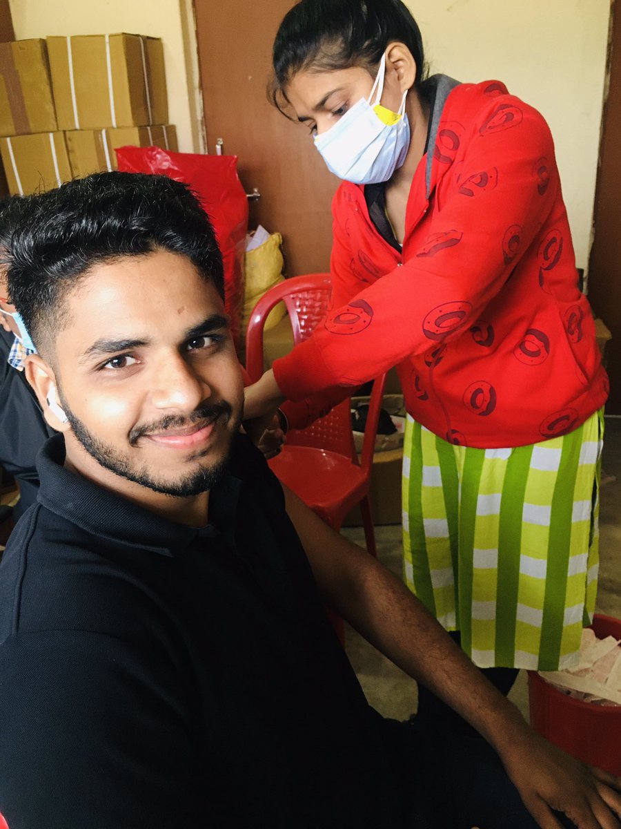 Gangesh0015's tweet photo. first dose Covid 19 vaccine #vaccine https://t.co/hOu9o2LsIT